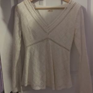 White hollister blouse